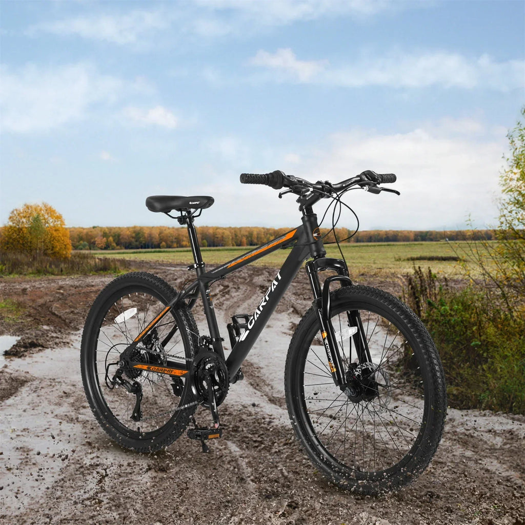 2026 New26" Mountain Bike for Adult, 21 Speed MTB with High-carbon Steel Frame, Orange