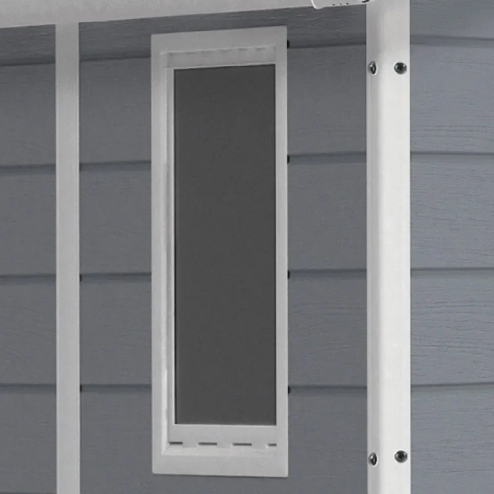 2026 NewKeter 213413 Manor DD 6 X 8 Foot All Weather Outdoor Storage Shed, Grey