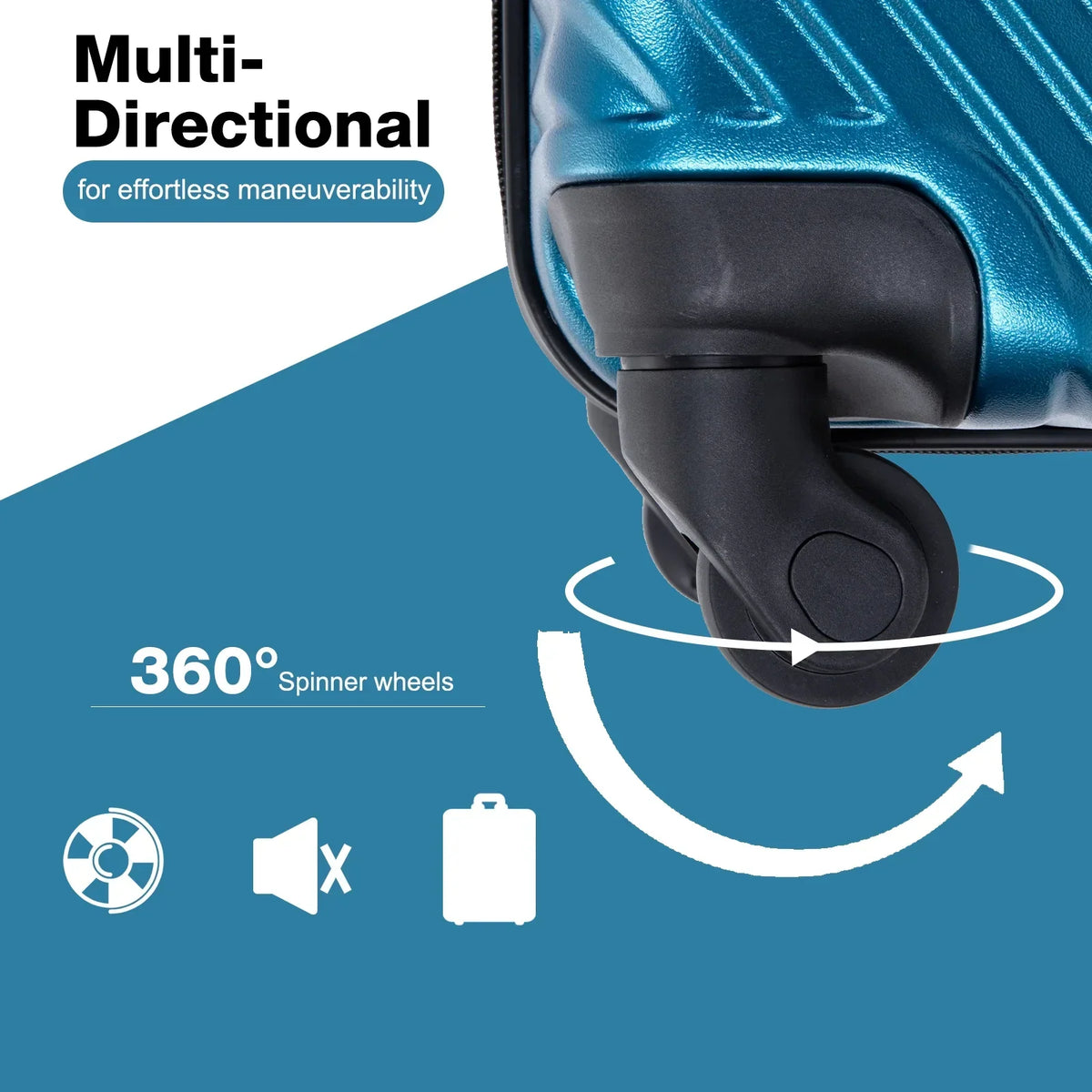 2026 NewTripcomp Luggage 3 Piece Set,Suitcase with Spinner Wheels Hardside Lightweight Luggage 20in24in28in.(Blue)
