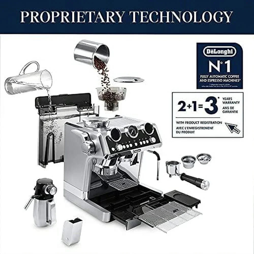 2026 NewDe'Longhi EC9665M La Specialista Maestro Espresso Machine, Stainless Steel, Silver,Black