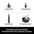2026 NewNinja Professional Plus Kitchen System, 1400 Watts, 5 Presets for Smoothies, Chopping, Dough with Auto IQ, 72-oz.* Blender Pitcher, 64-oz. Processor Bowl, 24-oz. To-Go Cups, Black, BN800