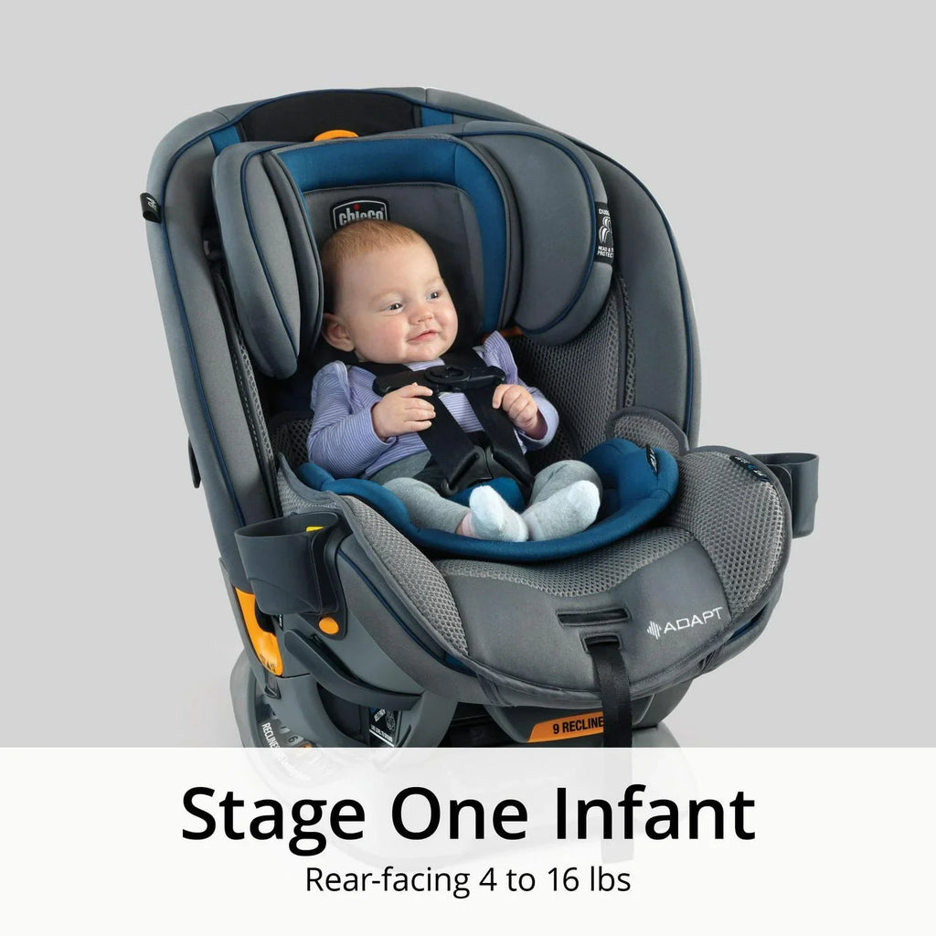 2026 NewChicco Fit4 Adapt 4-in-1 Convertible Car Seat - Vapor (Grey)