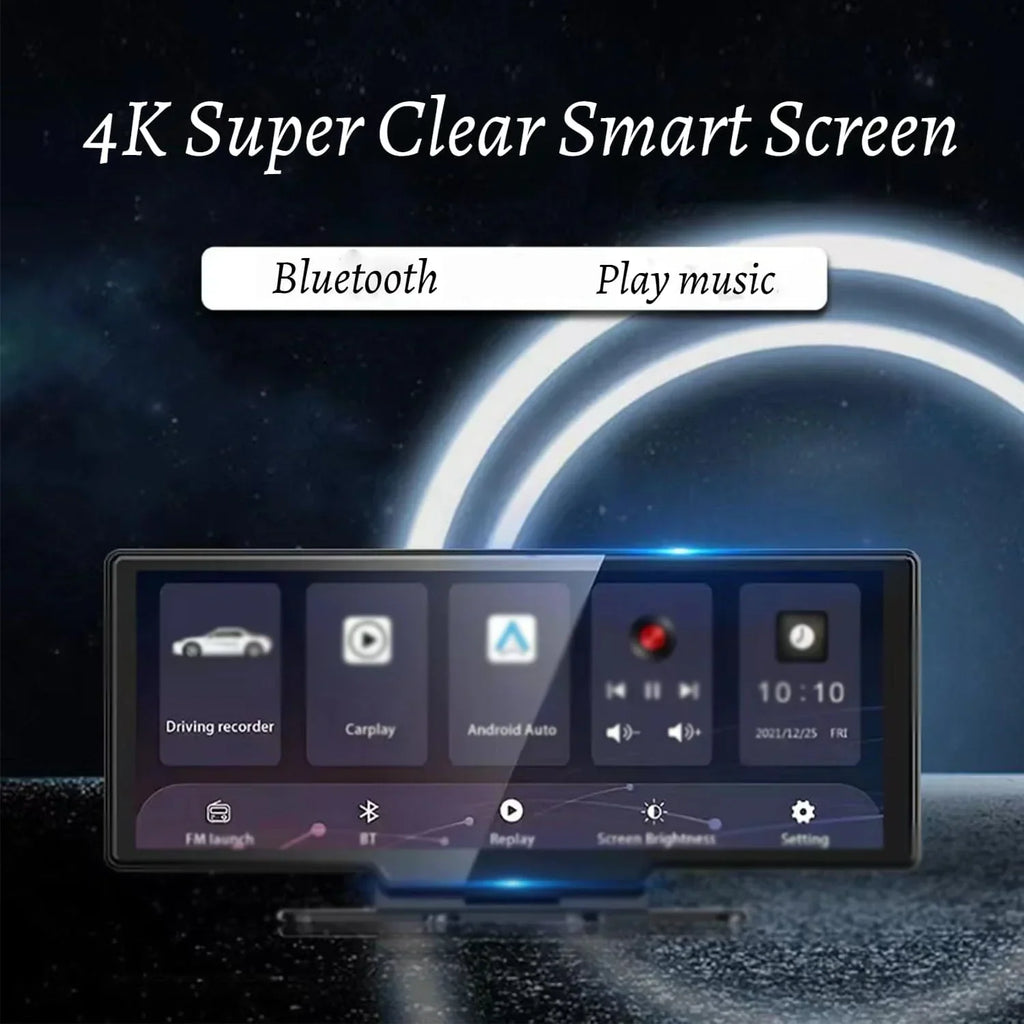 2026 NewCartablet Pro Max 2025 Model, 10.26" HD Car Tablet with 4k Dash Cam, Car Tablet Pro Max 2025, 1080p Backup Camera, GPS Navigation/Voice Control (Recorder+Reversing Camera+Screen Projection(128G))