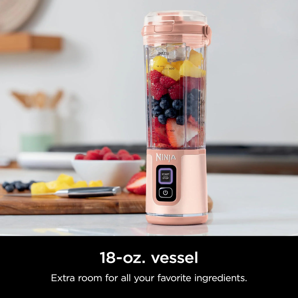 2026 NewNinja Blast Portable Blender, Cordless, 18oz. Vessel, Personal Blender for Shakes & Smoothies, BPA Free, Leakproof Lid & Sip Spout, USB-C Rechargeable, Dishwasher Safe Parts, Metallic Purple,