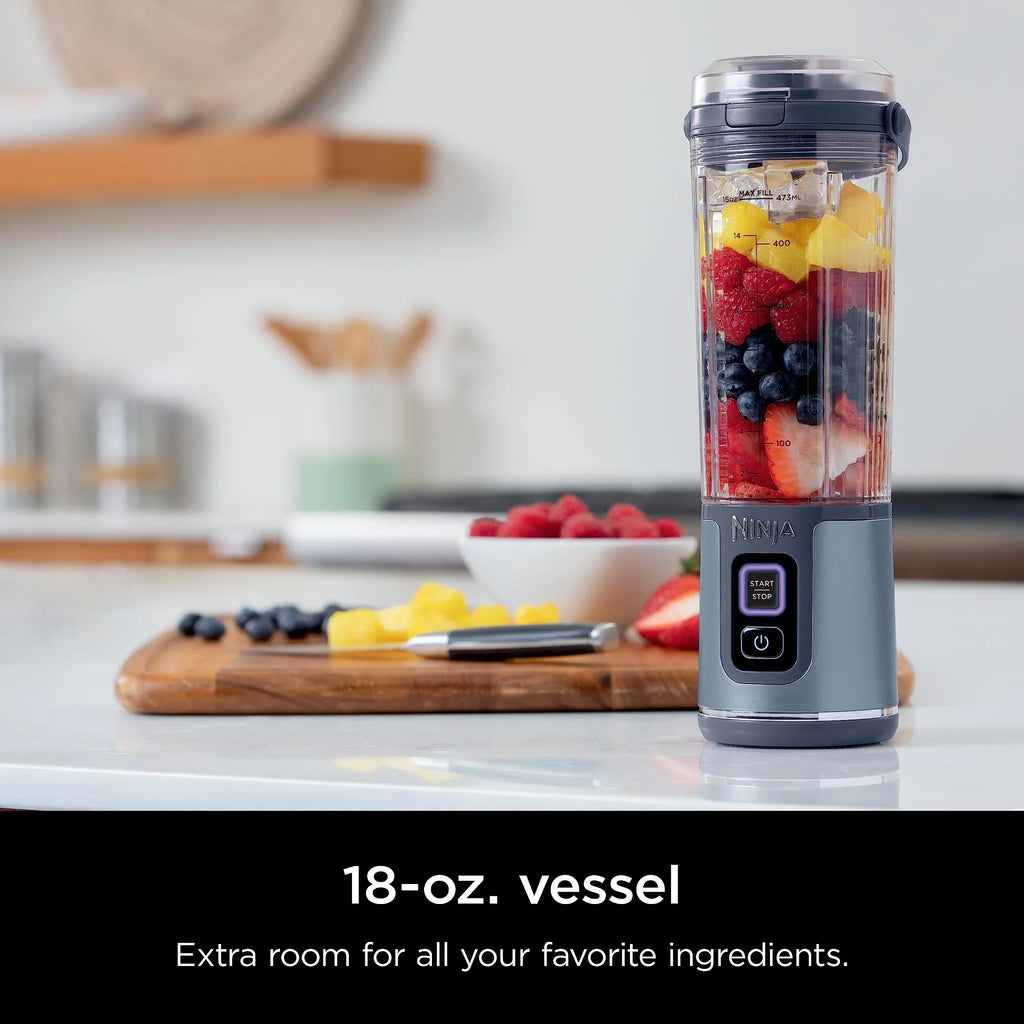 2026 NewNinja Blast Portable Blender, Cordless, 18oz. Vessel, Personal Blender for Shakes & Smoothies, BPA Free, Leakproof Lid & Sip Spout, USB-C Rechargeable, Dishwasher Safe Parts, Metallic Purple,