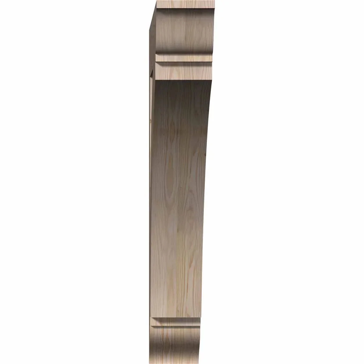 2026 NewEkena Millwork 4"W x 18"D x 18"H Thorton Traditional Rough Sawn Bracket, Western Red Cedar