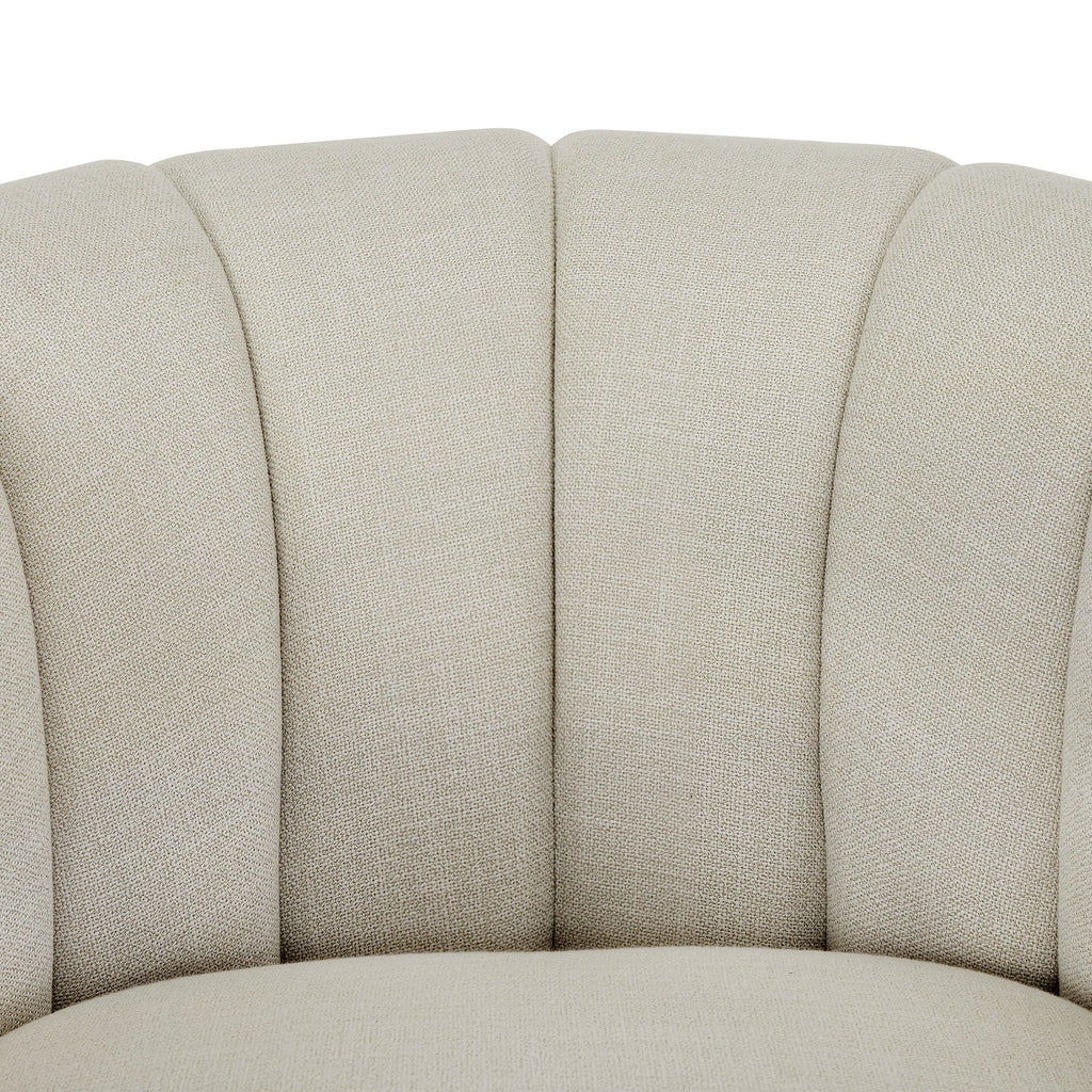 2026 NewBetter Homes & Gardens Lillian Accent Swivel Chair, Cream Linen