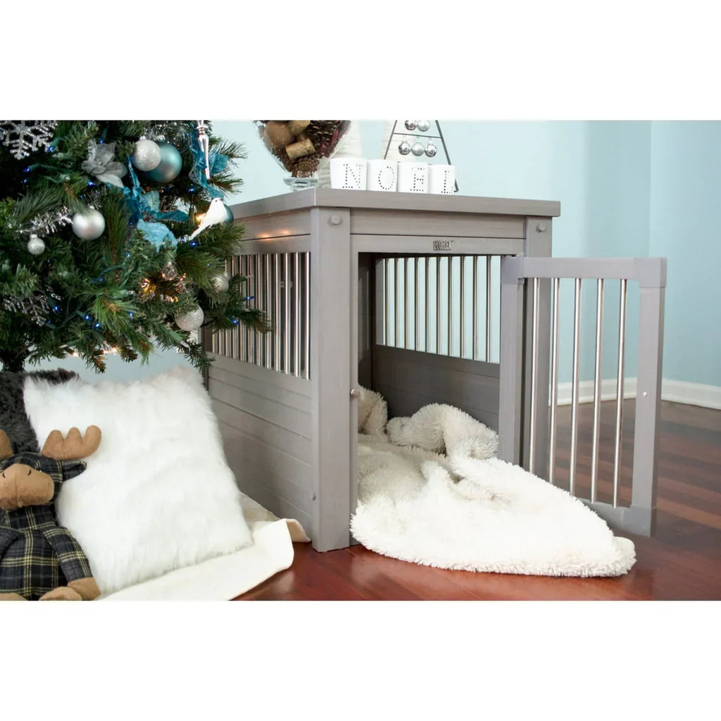 2026 NewECOFLEX® Dog Crate End Table - Grey Large
