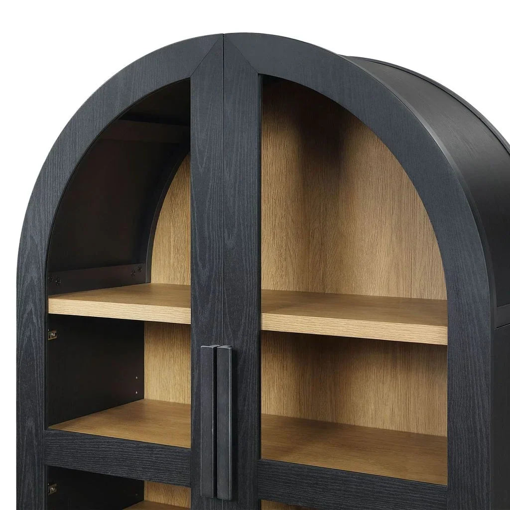 2026 NewBetter Homes & Gardens Juliet Arch Accent Cabinet, Black Finish
