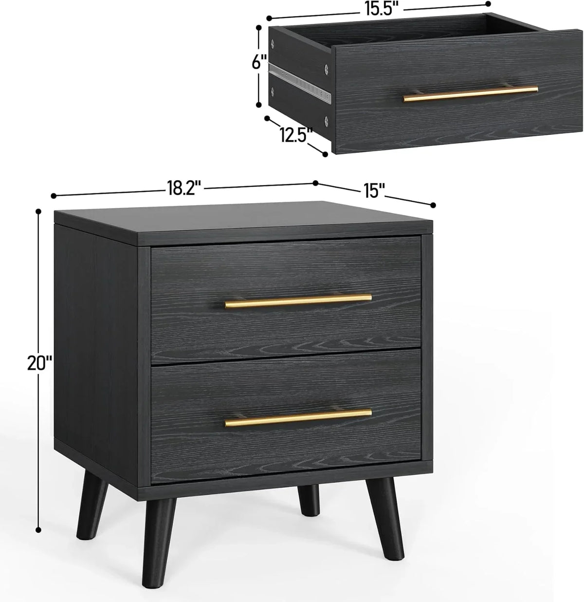 2026 NewLofka King Bedroom Furniture Set - Includes One King Bed Frame, Two Nightstands and 2 Dressers for Modern Home Decor