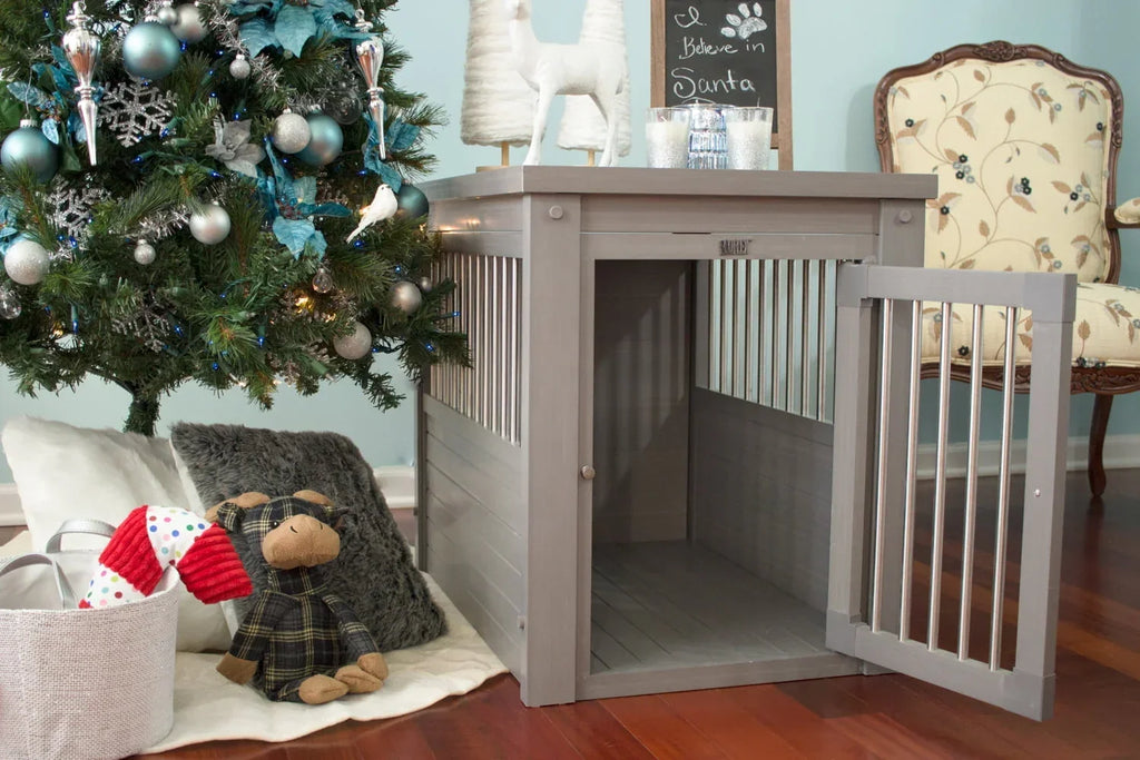 2026 NewECOFLEX® Dog Crate End Table - Grey Large