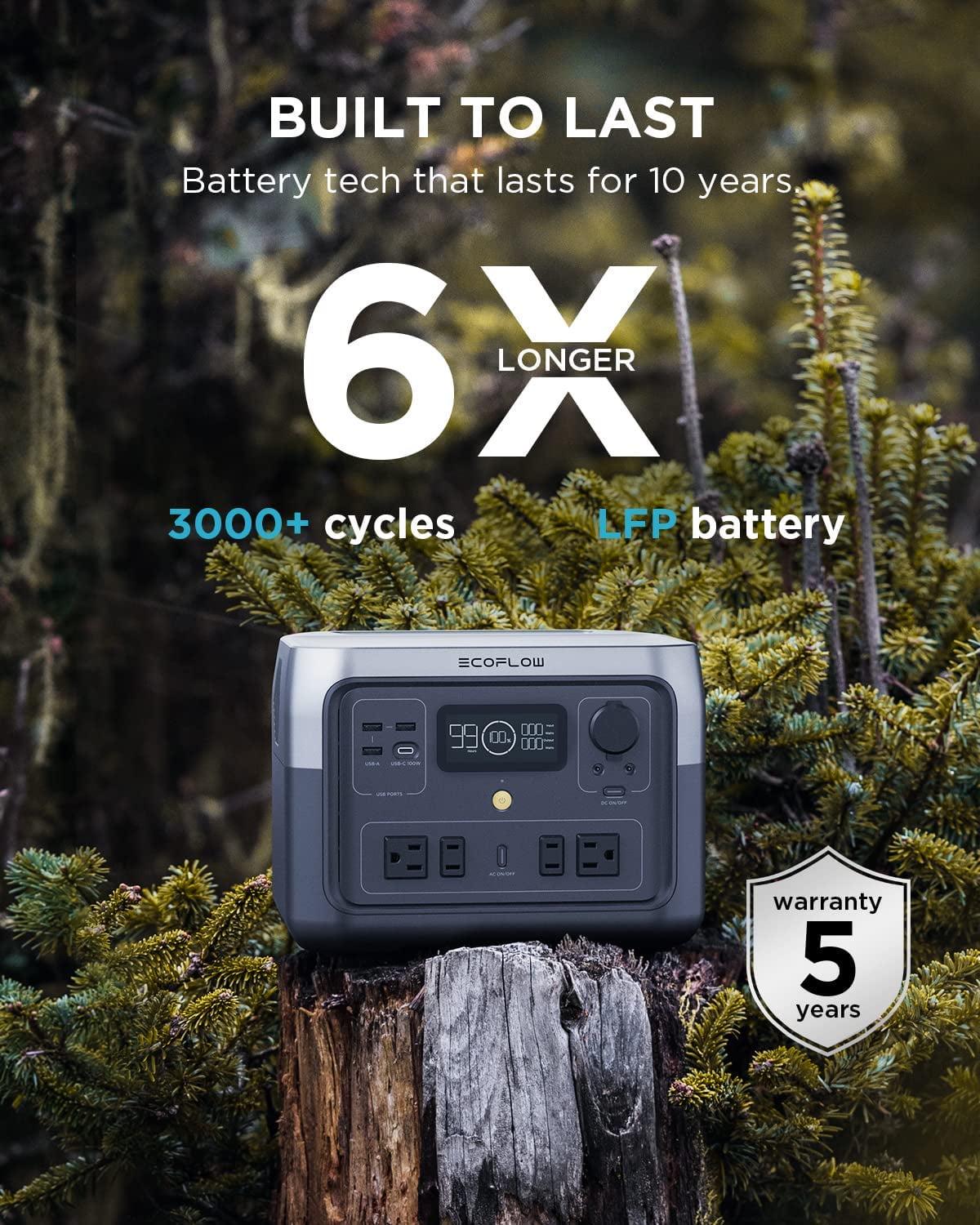 2026 NewEcoFlow RIVER 2 Max Portable Power Station 512Wh Capacity.Solar Generator.1000W AC Output for Outdoor Camping.Home Backup.Emergency.RV.off-Grid
