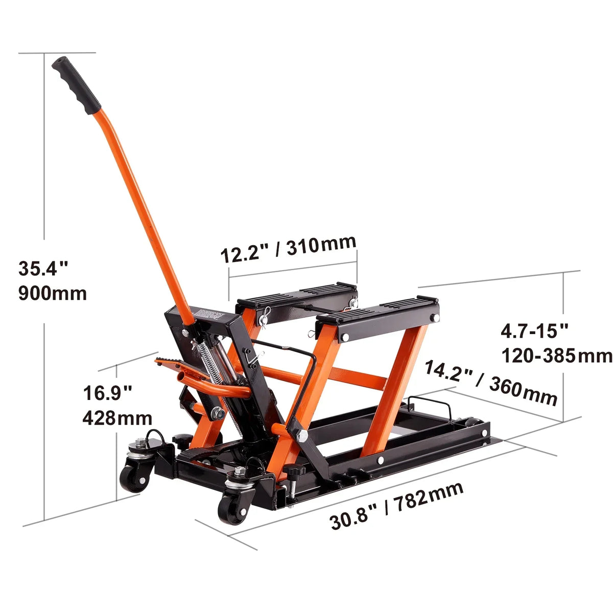 2026 NewKFFKFF 1500 LB Hydraulic Motorcycle ATV Lift Jack Hydraulic Pump Hoist Jack ATV Dirt Bike Stand