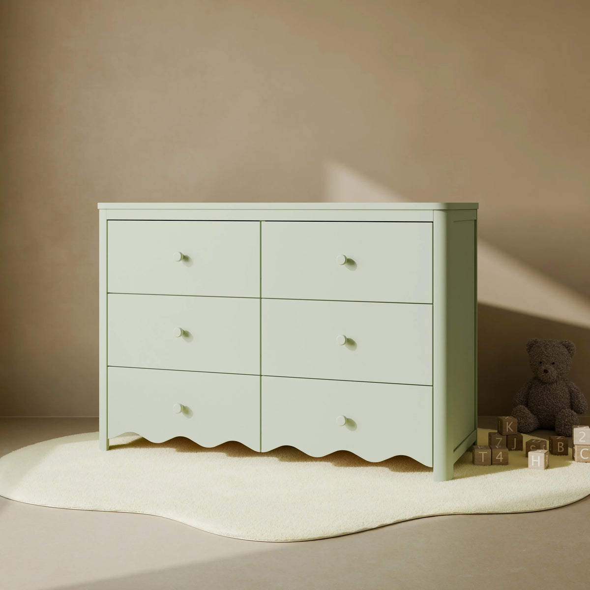 2026 NewStorkcraft Casablanca 6 Drawer Nursery Dresser, Sage