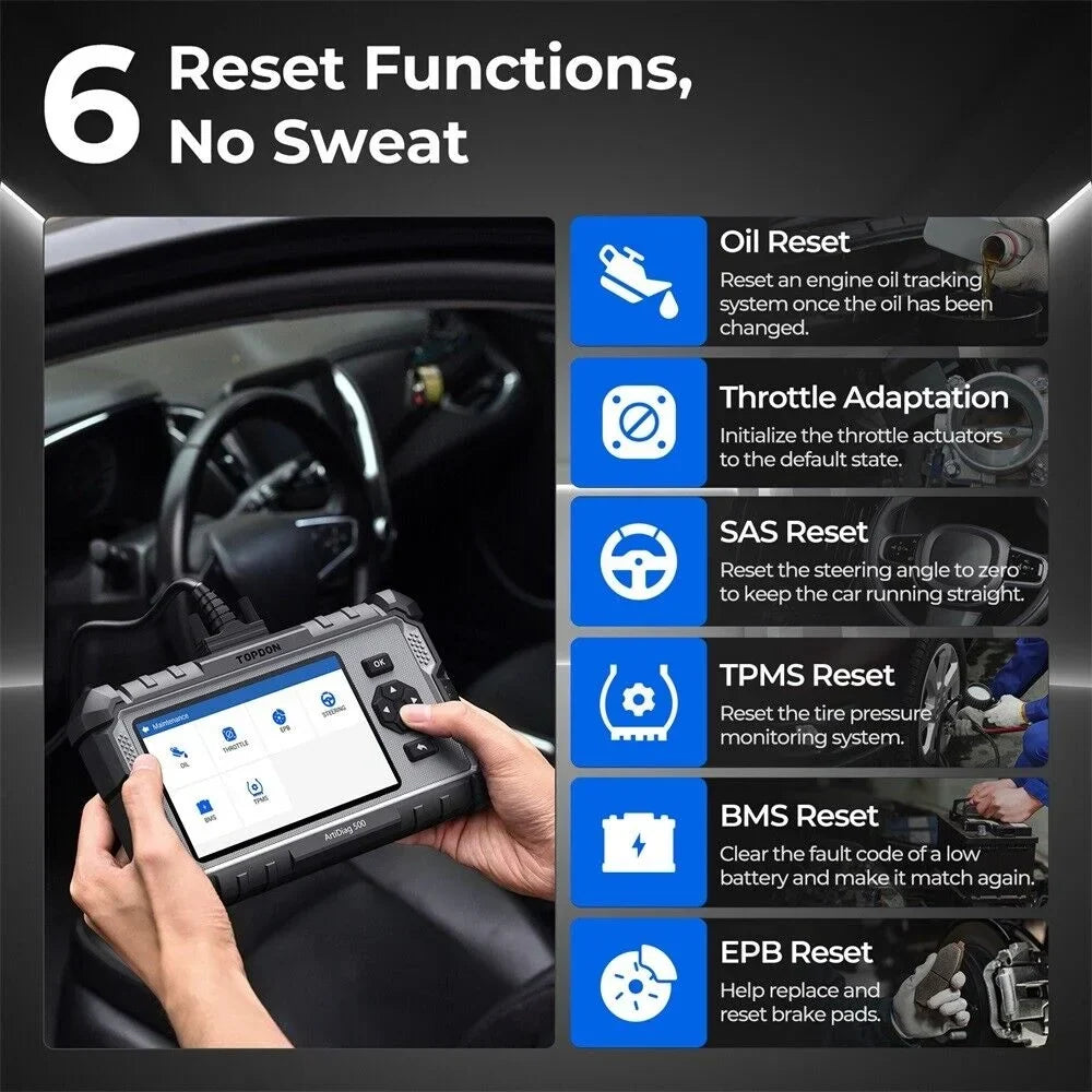2026 NewOBD2 Scanner TOPDON ArtiDiag500 Car Diagnostic Scanner Engine ABS SRS Transmission CAN Diagnostic Full OBD2 Test
