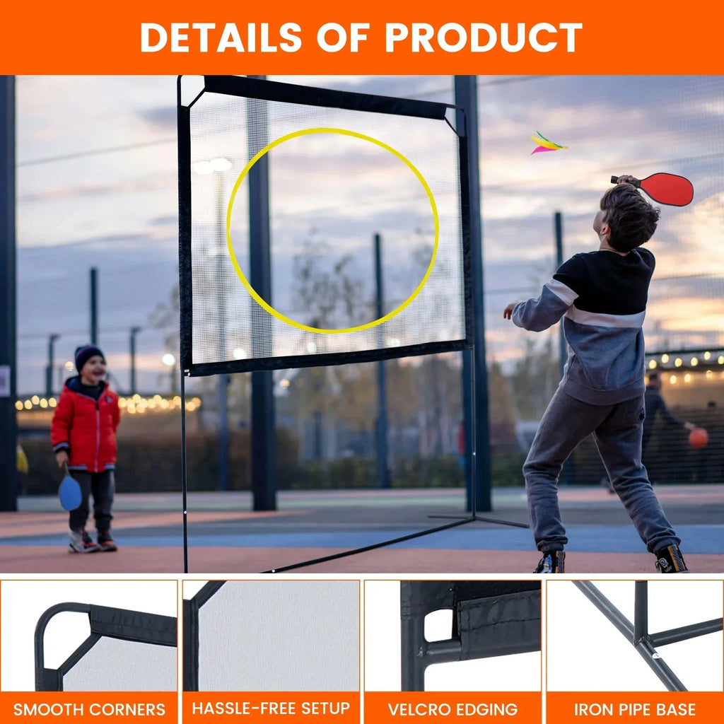 2026 NewSlsy Portable Pickleball with Net, A Racket Game That Combines Pickleball, Badminton, Jianzi, and Tennis, Backyard Games Sport Outdoor Indoor, Fun Games for Kids & Adults