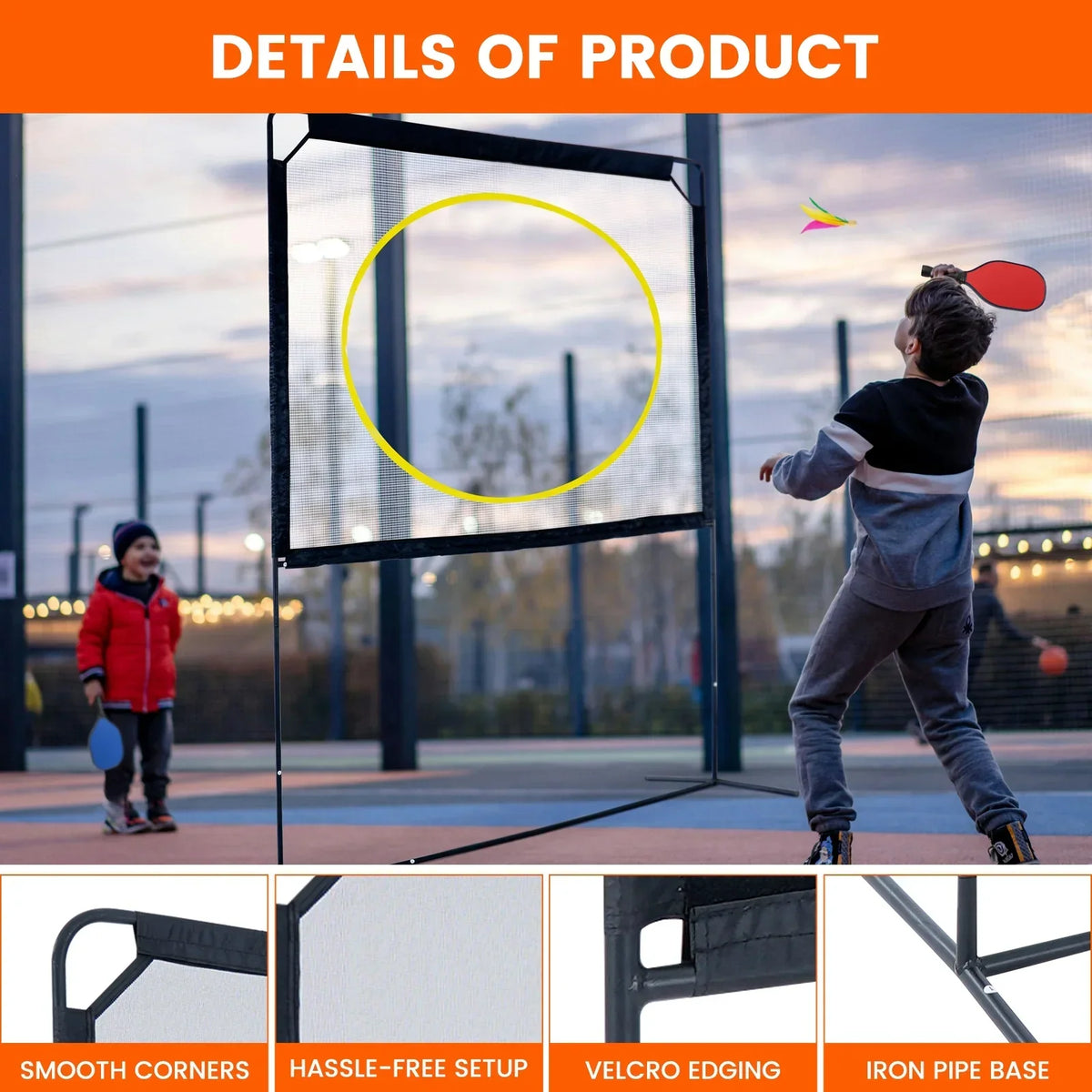 2026 NewSlsy Portable Pickleball with Net, A Racket Game That Combines Pickleball, Badminton, Jianzi, and Tennis, Backyard Games Sport Outdoor Indoor, Fun Games for Kids & Adults