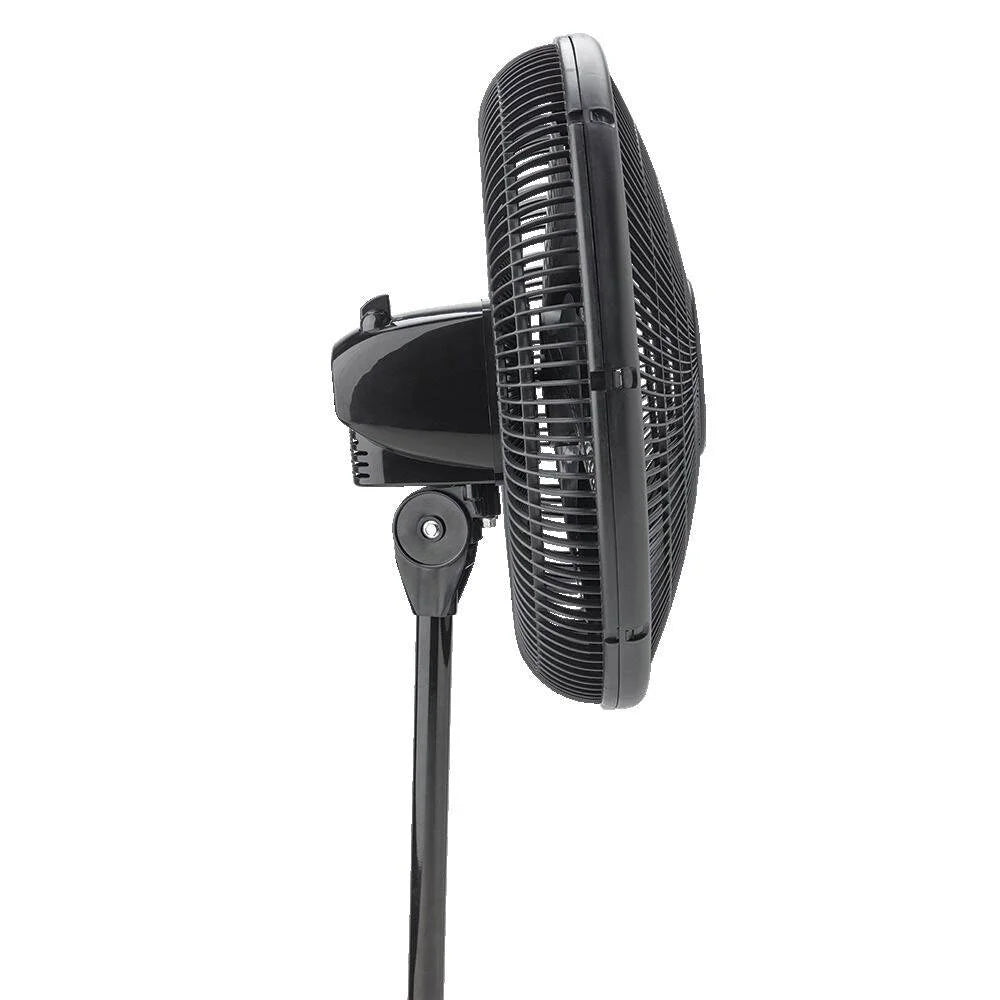 2026 NewLasko 16" Oscillating 3 Speed Adjustable Pedestal Stand Fan, Black (2 Pack)