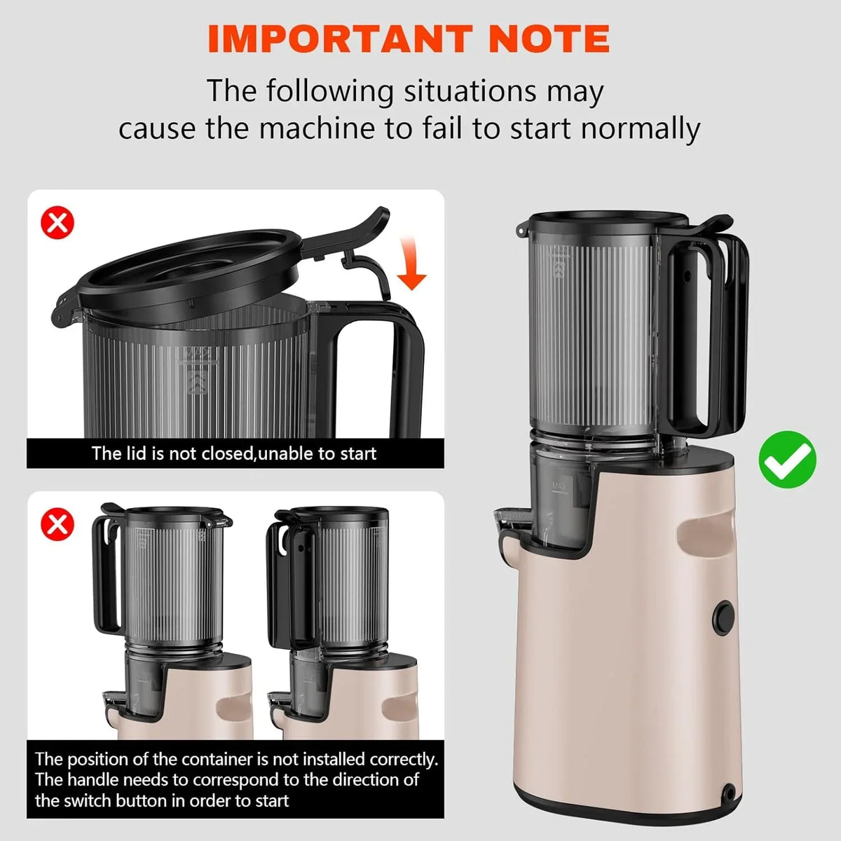 2026 NewYPONE Cold Press Juicer, Masticating Juicer with 5.4" Wide Feed Chute, 350w Slow Juicer Machines Fit Whole Vegetables and Fruits,Juice Extractor Machine with High Juice Yield, Easy to Clean(Black)