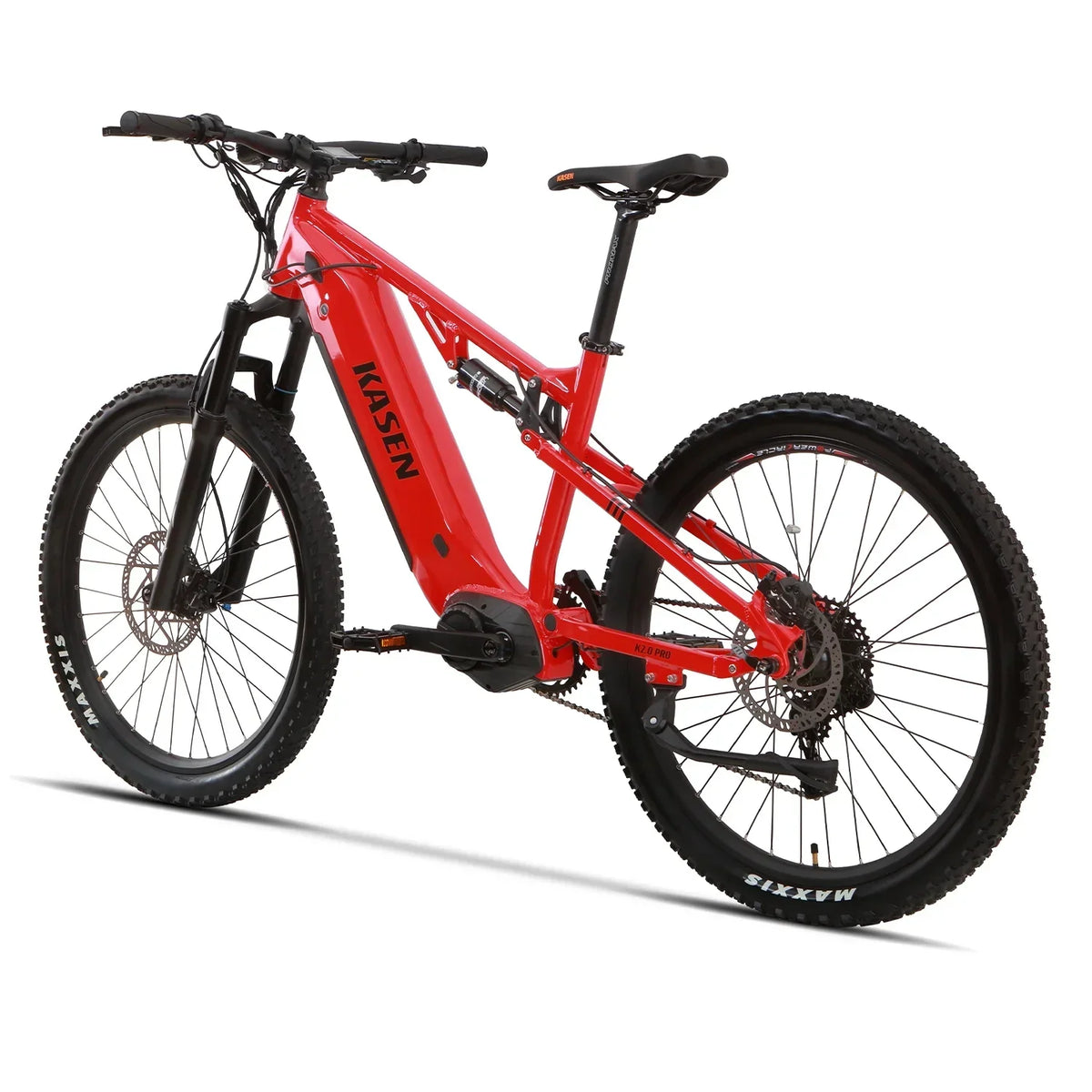 2026 NewKasen Electric Mountain Bike Mid-driven 500w 48v 15ah Full Suspension Throttle and Pedal Assist
