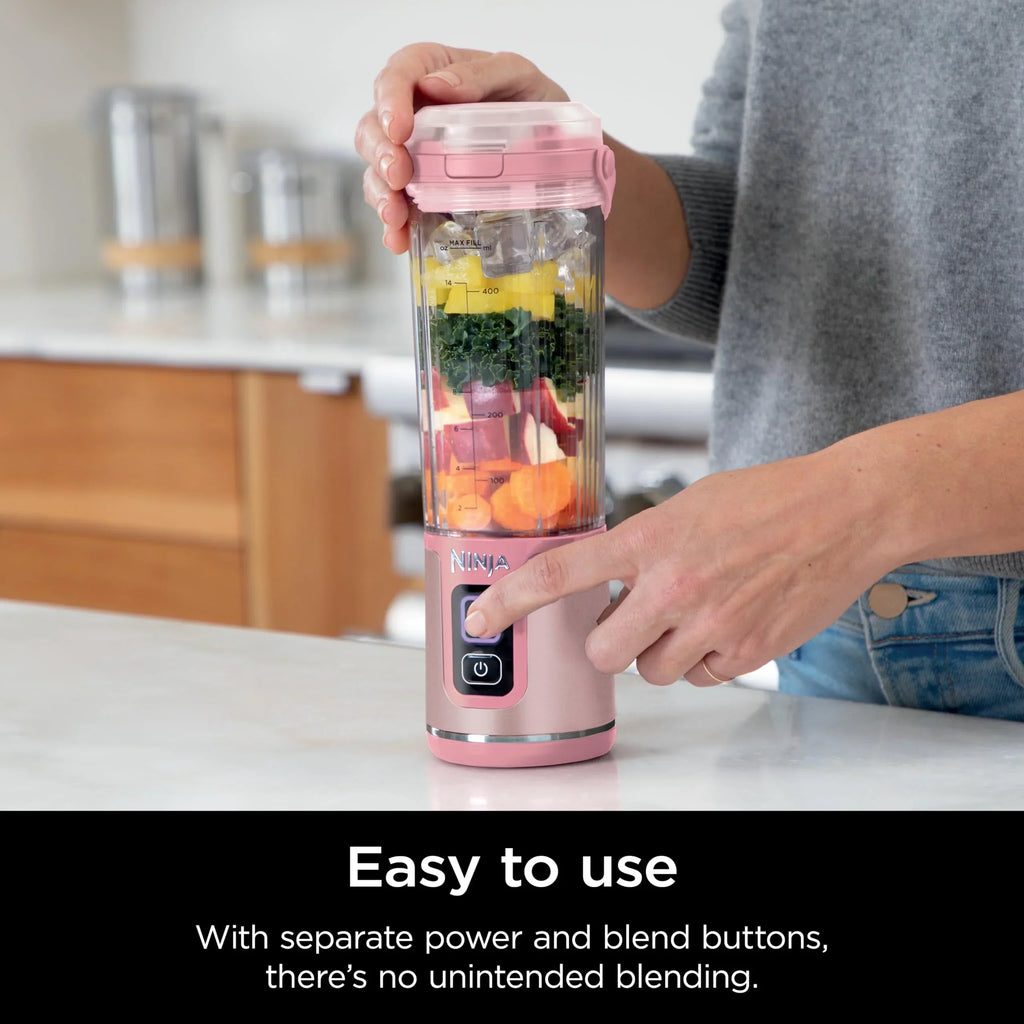 2026 NewNinja Blast Portable Blender, Cordless, 18oz. Vessel, Personal Blender for Shakes & Smoothies, BPA Free, Leakproof Lid & Sip Spout, USB-C Rechargeable, Dishwasher Safe Parts, Metallic Purple,
