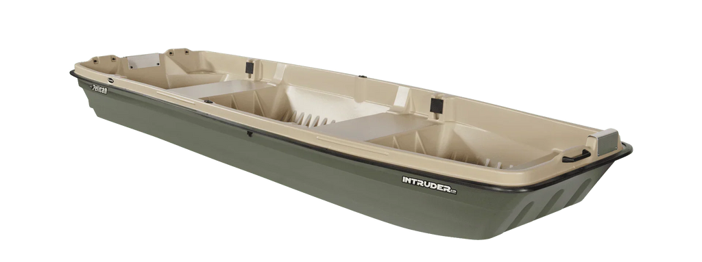 2026 NewPelican - Boat Intruder 12 - Jon Fishing Boat - 12 ft. - Great for Hunting/Fishing, Khaki/Beige