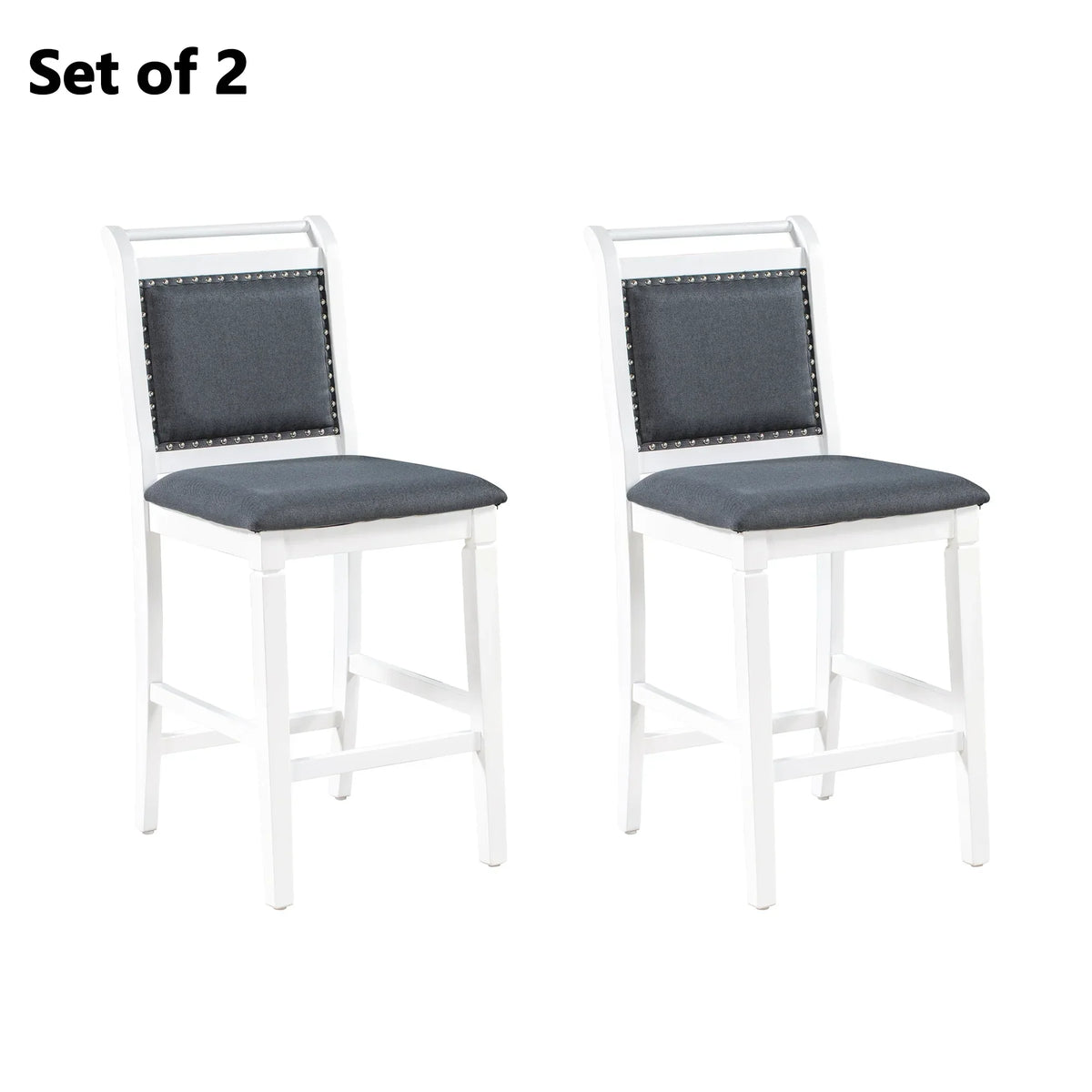 2026 NewHarper & Bright Designs 3 Piece Wood Folding Dining Table Set Drop Leaf Table with 2 Padded Counter Height Dining Chairs for Small Place, Brown