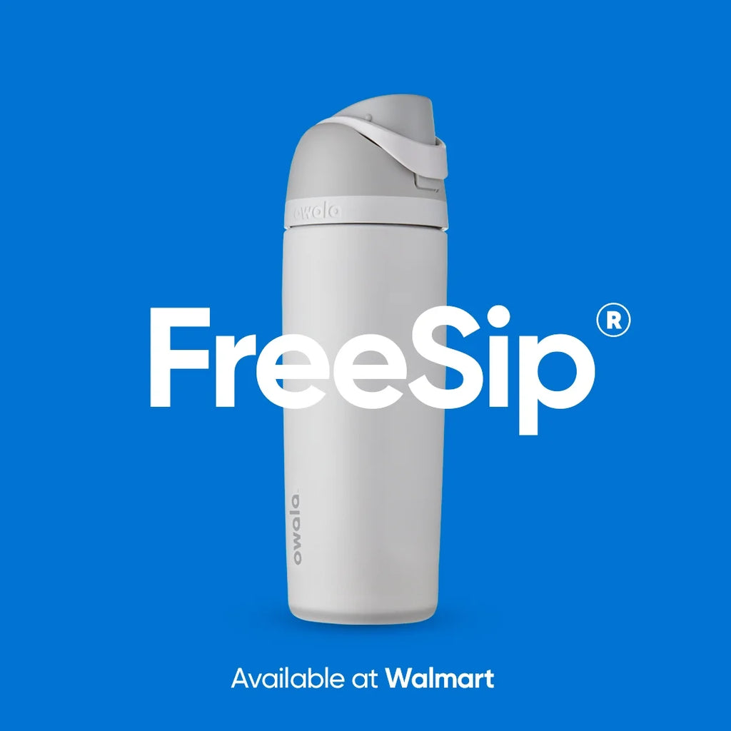 2026 NewOwala FreeSip Water Bottle Stainless Steel, 24 Oz., Hyper Flamingo Pink