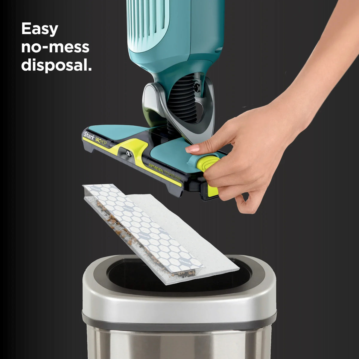 2026 NewShark VACMOP Reveal Cordless Hard Floor Cleaner, Vacuum and Spray Mop, 4 Disposable Pads, 12oz Pet Multi-surface Cleaning Solution, VM401
