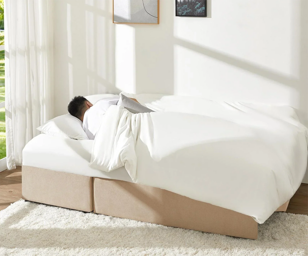 2026 NewVANACC Sofa Bed, Adult Sleeper Sofa with Storage Chaise, Pull Out Couch for Bed Room, Gray Chenille