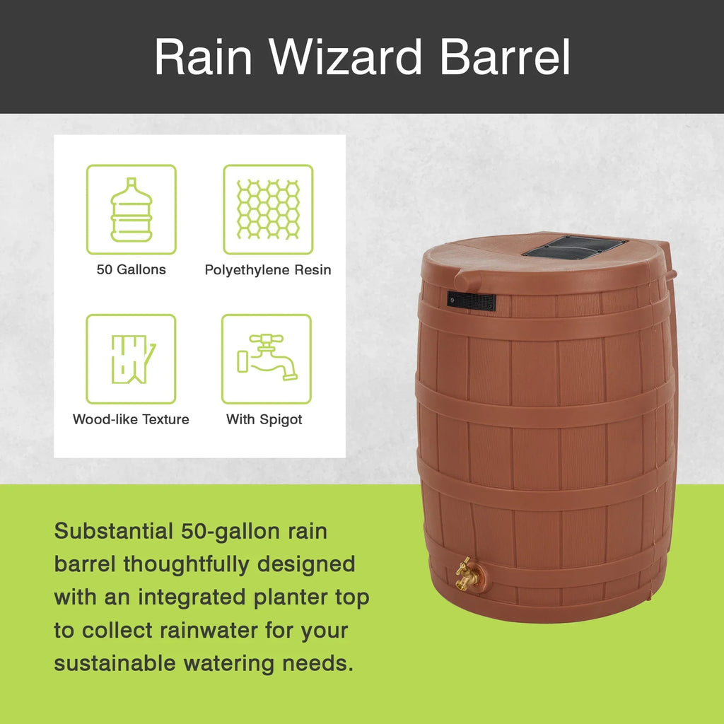 2026 NewGood Ideas Rain Wizard Rain Storage Collection Rain Barrel 50-Gallon