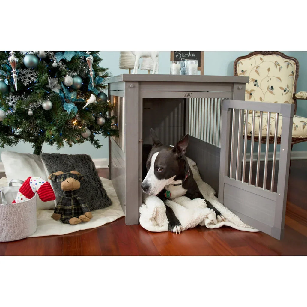 2026 NewECOFLEX® Dog Crate End Table - Grey Large