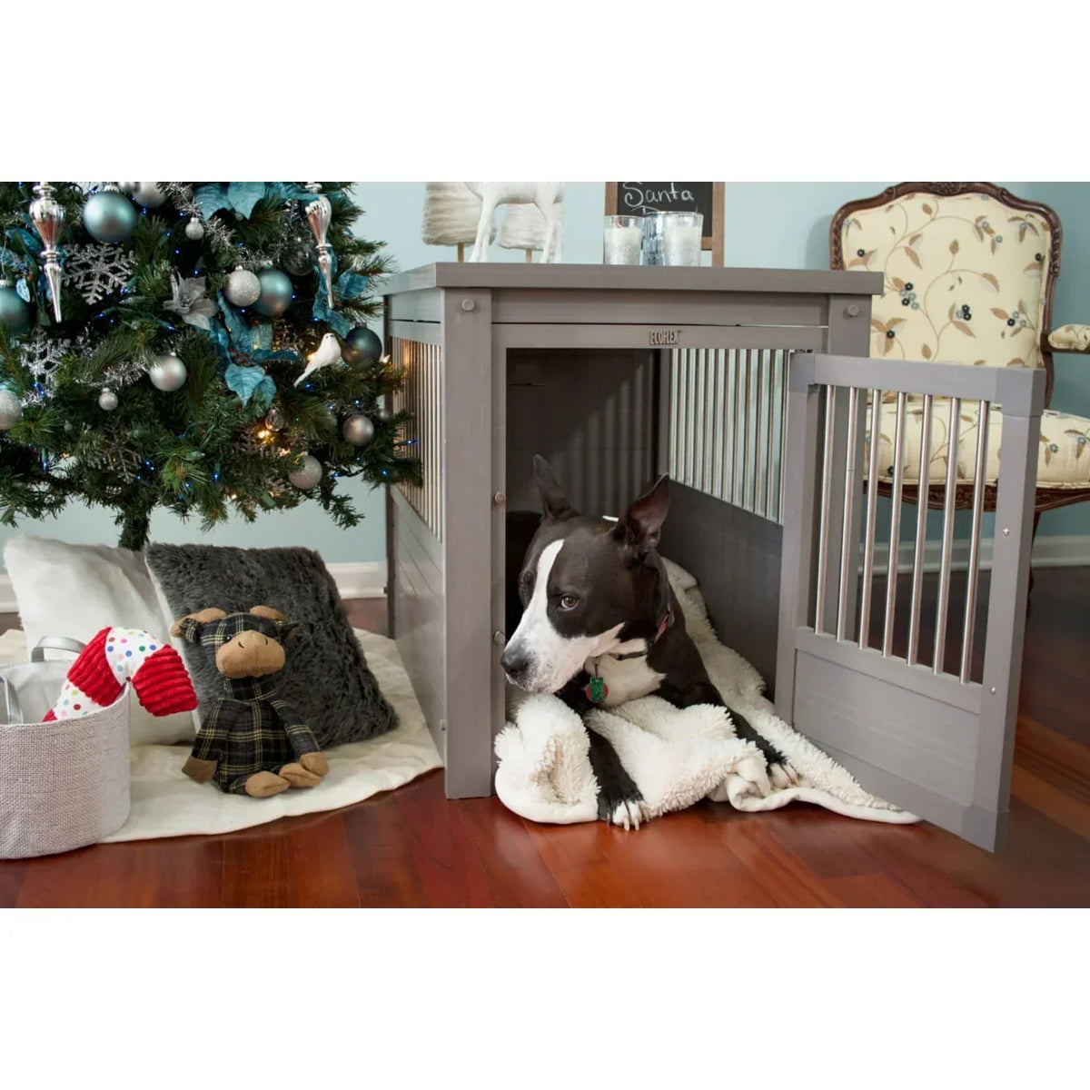 2026 NewECOFLEX® Dog Crate End Table - Grey Large