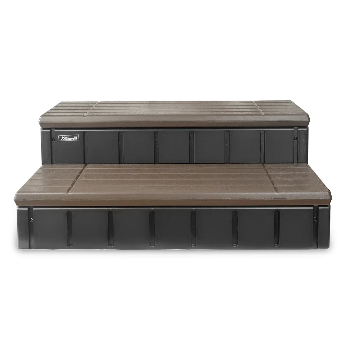 2026 NewXtremepowerUS Hot Tub Steps With Storage, Spa Step, 36" Length, Camper/Deck Steps, Anti-Slip Brown
