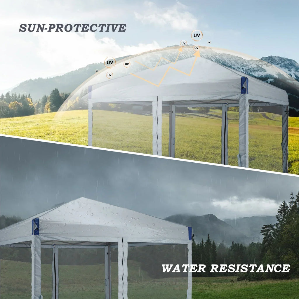 2026 NewAoodor 12'x12' Pop Up Canopy with Removable Mesh Sidewalls, Outdoor Portable Instant Shelter Tent-Black