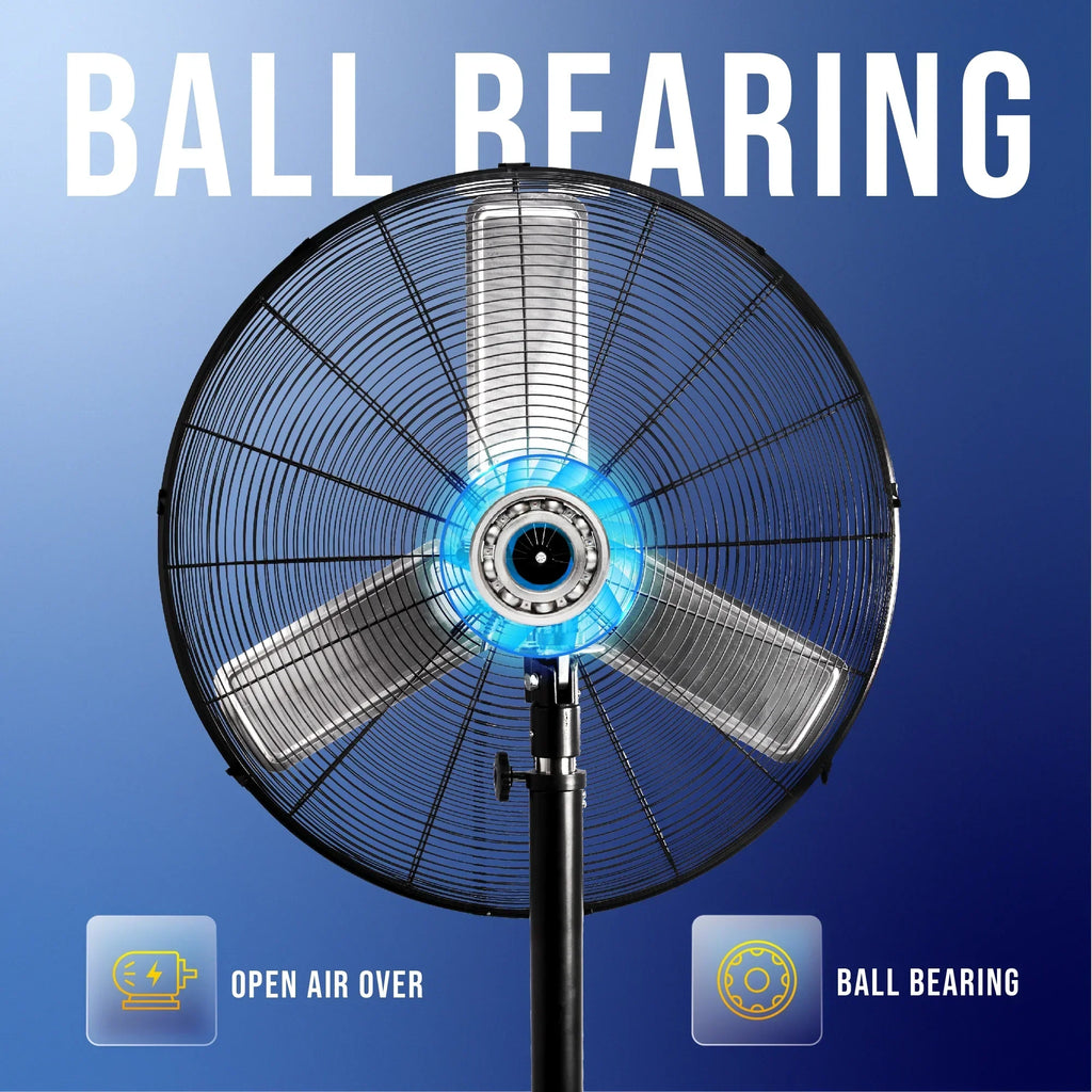 2026 NewTornado - 20 Inch High Velocity Metal Oscillating Pedestal Fan - Commercial, Industrial Use Water-Resistant