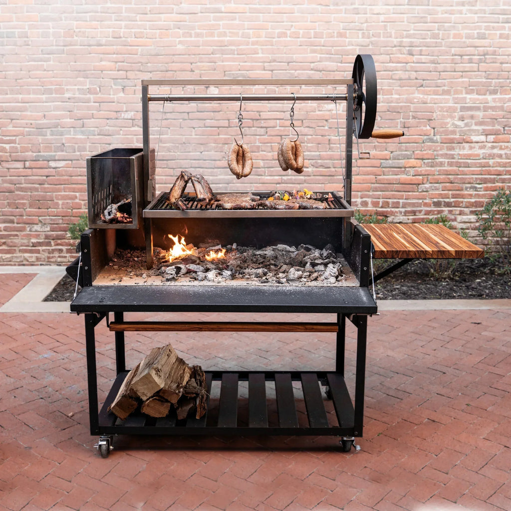 2026 NewBackyard Discovery Argentine Santa Maria Wood Fire & Charcoal Steel BBQ Grill, Brasero