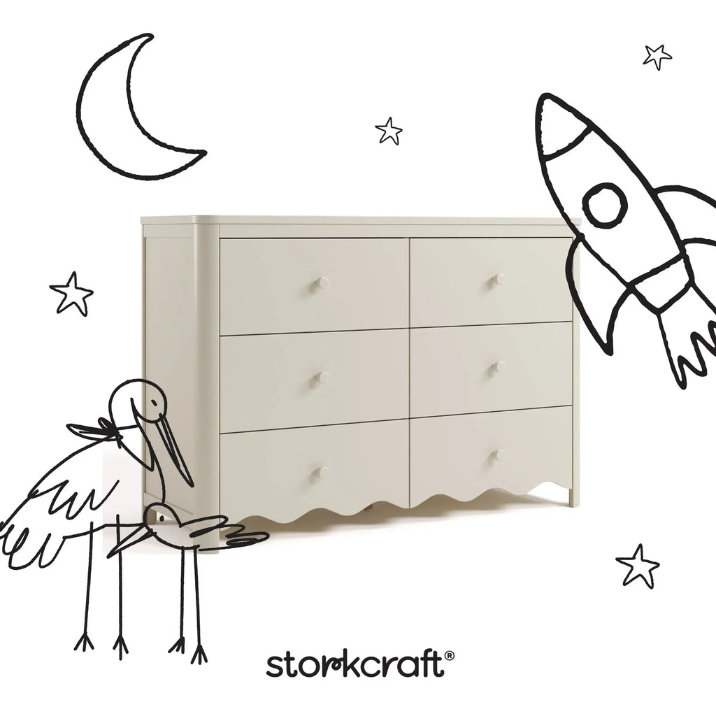 2026 NewStorkcraft Casablanca 6 Drawer Nursery Dresser, Sage