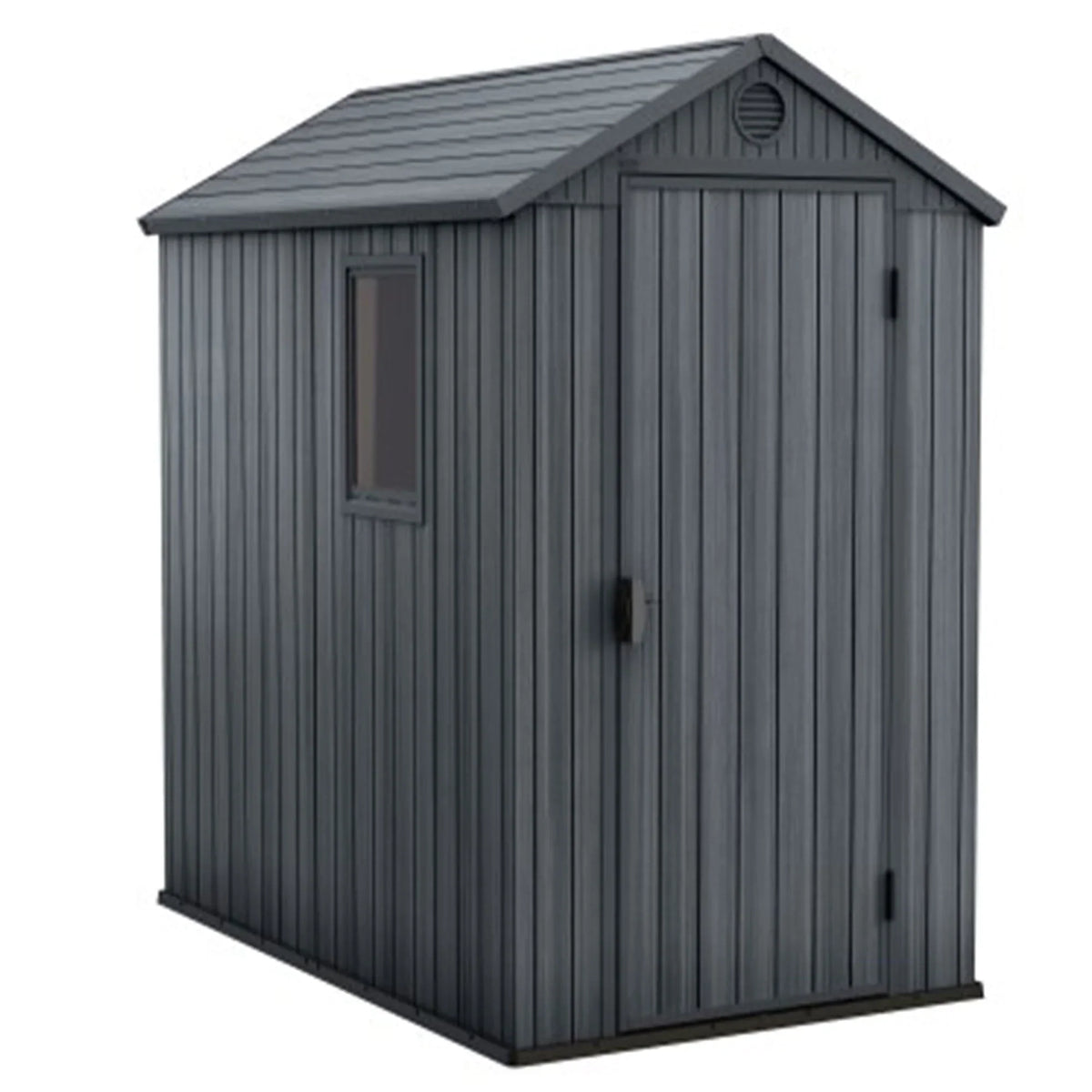 2026 NewKeter Darwin 4' x 6' Outdoor Garden Tool Storage Shed w/ Window, Graphite