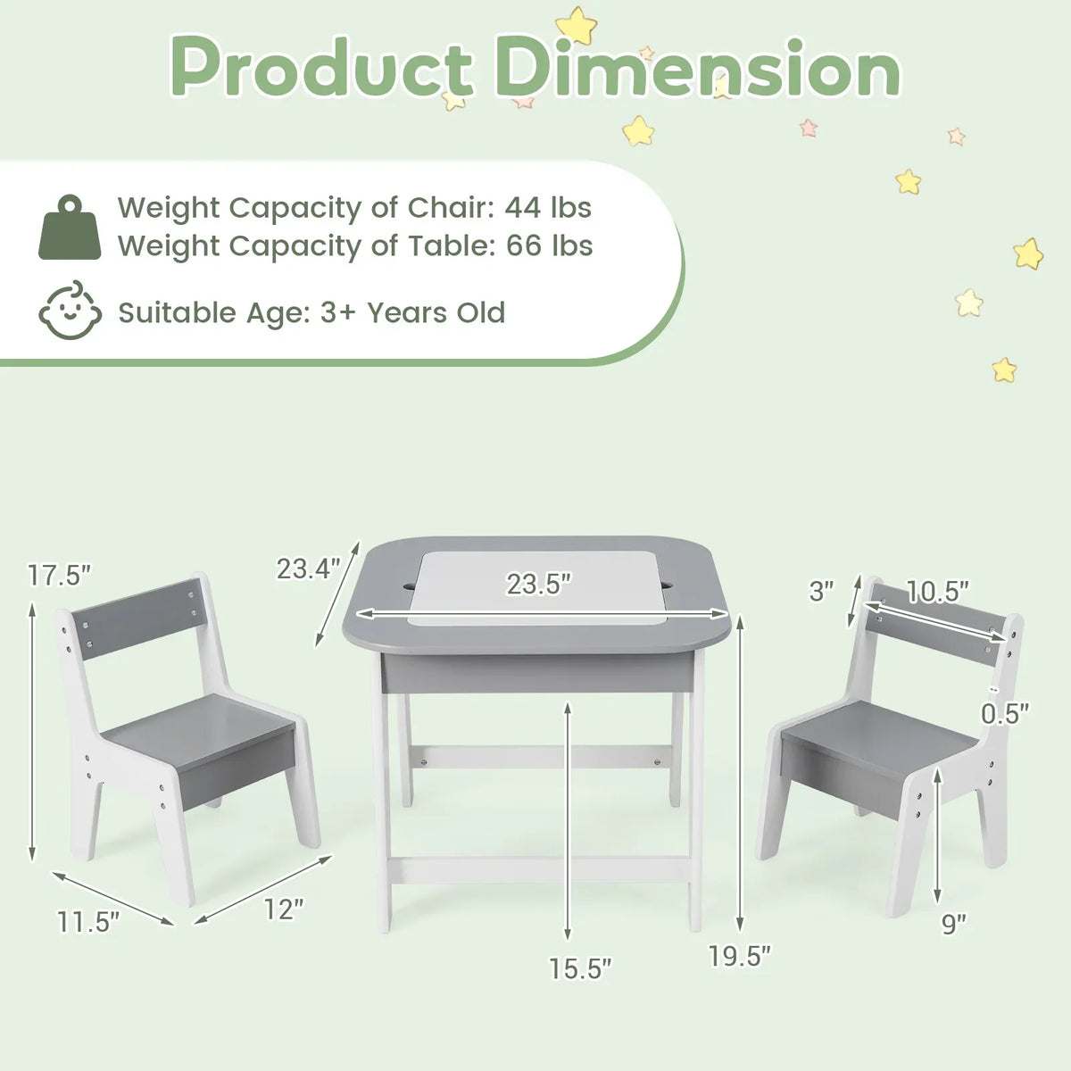2026 NewOLAKIDS Kids Table and Chair Set, 3 in 1 Wooden Activity Table with Removable Tabletop, Blackboard and Whiteboard for Toddlers Arts Crafts Drawing Reading Playing, Playroom Nursery (Natural)