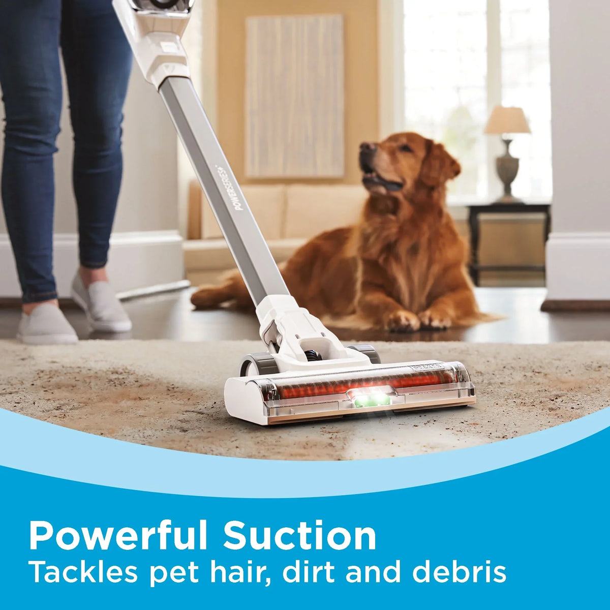 2026 NewBLACK+DECKER POWERSERIES+ 20V MAX Cordless Stick Vacuum, with Anti-Tangle Brush Bar, Convertible to Handheld, 44 Minute Run-Time, BHFEA520J
