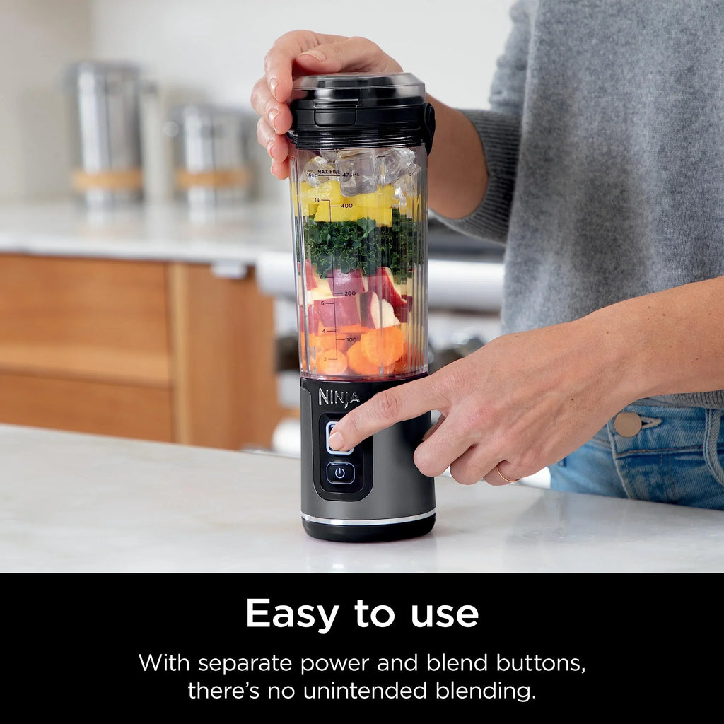 2026 NewNinja Blast Portable Blender, Cordless, 18oz. Vessel, Personal Blender for Shakes & Smoothies, BPA Free, Leakproof Lid & Sip Spout, USB-C Rechargeable, Dishwasher Safe Parts, Metallic Purple,