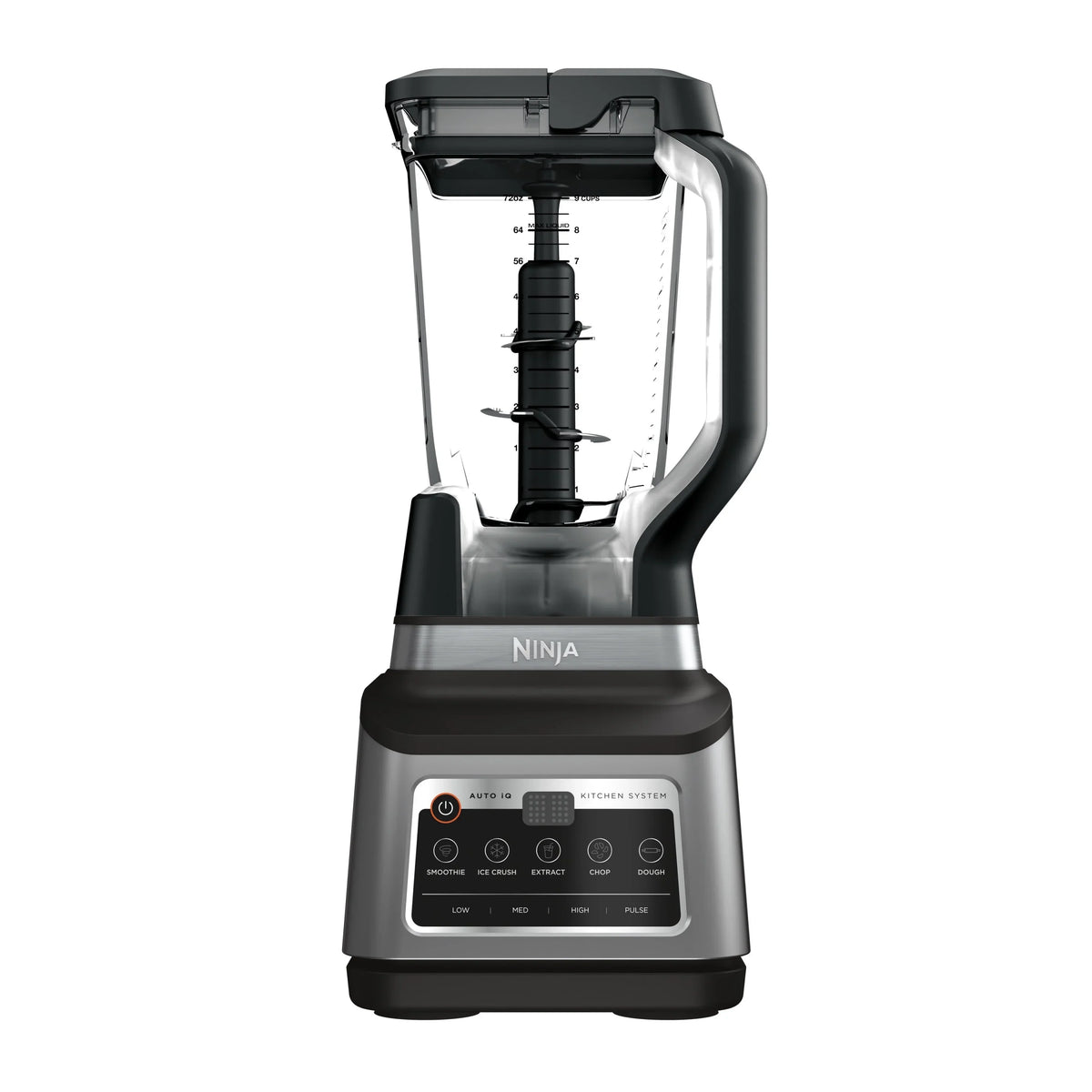 2026 NewNinja Professional Plus Kitchen System, 1400 Watts, 5 Presets for Smoothies, Chopping, Dough with Auto IQ, 72-oz.* Blender Pitcher, 64-oz. Processor Bowl, 24-oz. To-Go Cups, Black, BN800