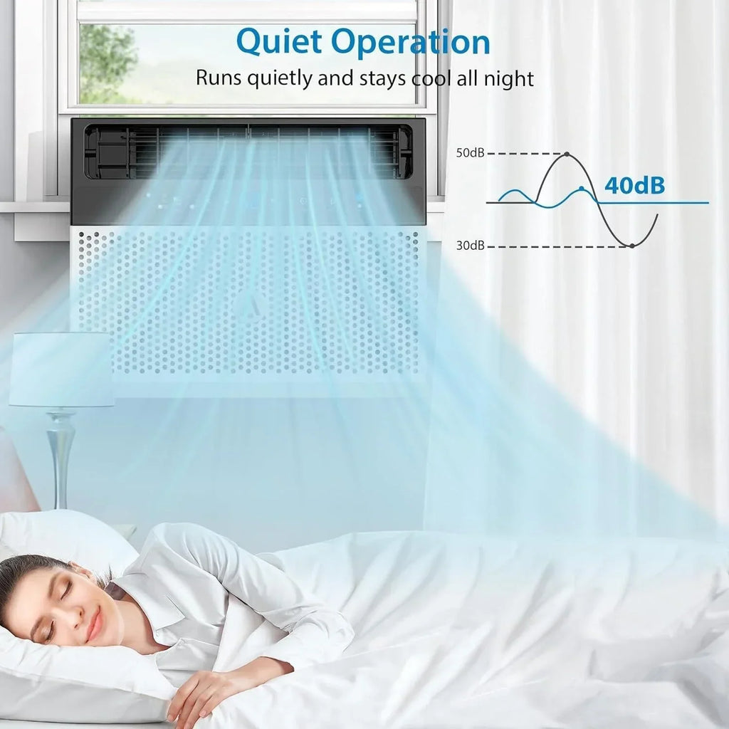 2026 New8000Btus Window Air Conditioner Over the Sill AC Up to 370 Sq.Ft With Remote & App