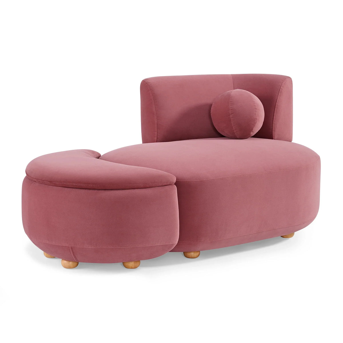 2026 NewBetter Homes & Gardens Juliet Modern Boucle Chaise & Storage Ottoman, Pearl
