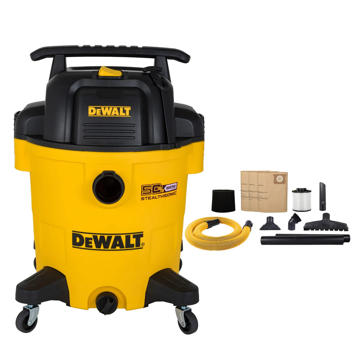 2026 NewDeWalt 12-Gallon 5.5 HP Stealthsonic Quiet Wet Dry Vacuum