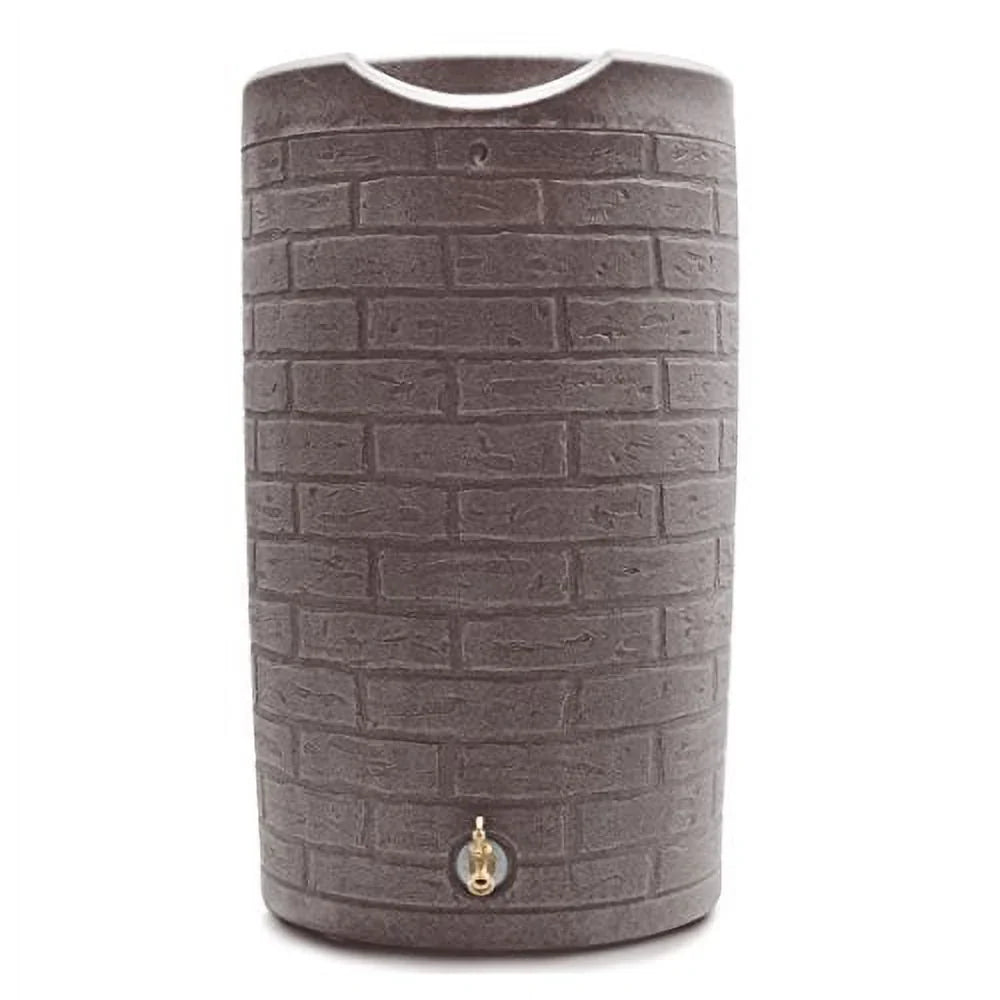 2026 NewGood Ideas IMP-D50-DAR Impressions Downton Rain Saver Rain Barrel, 50 Gallon, Dark Granite