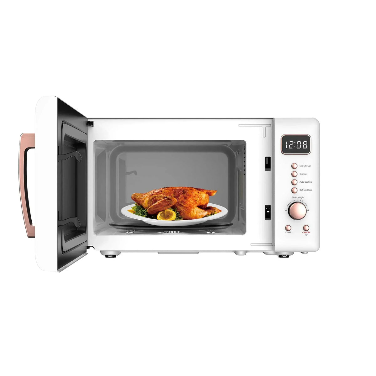 2026 NewFrigidaire 0.7 Cu. Ft. Retro Countertop Microwave Oven, Black and Gold