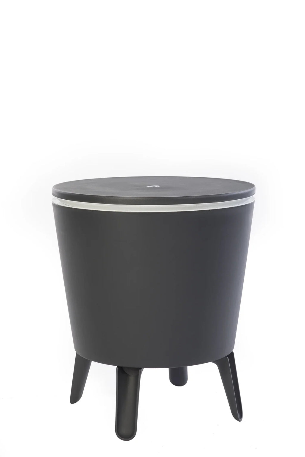 2026 NewKeter Pacific 7.5 Gallon Cool Bar 2 in 1 Weather Resistant Side Table and Bar Durable Resin Outdoor Patio Beverage Cooler Table, Rattan Look Brown