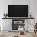 2026 NewDextrus Farmhouse TV Stand for 65 inch TV, Entertainment Center for Living Room, TV Media Console Cabinet, Grey Wash